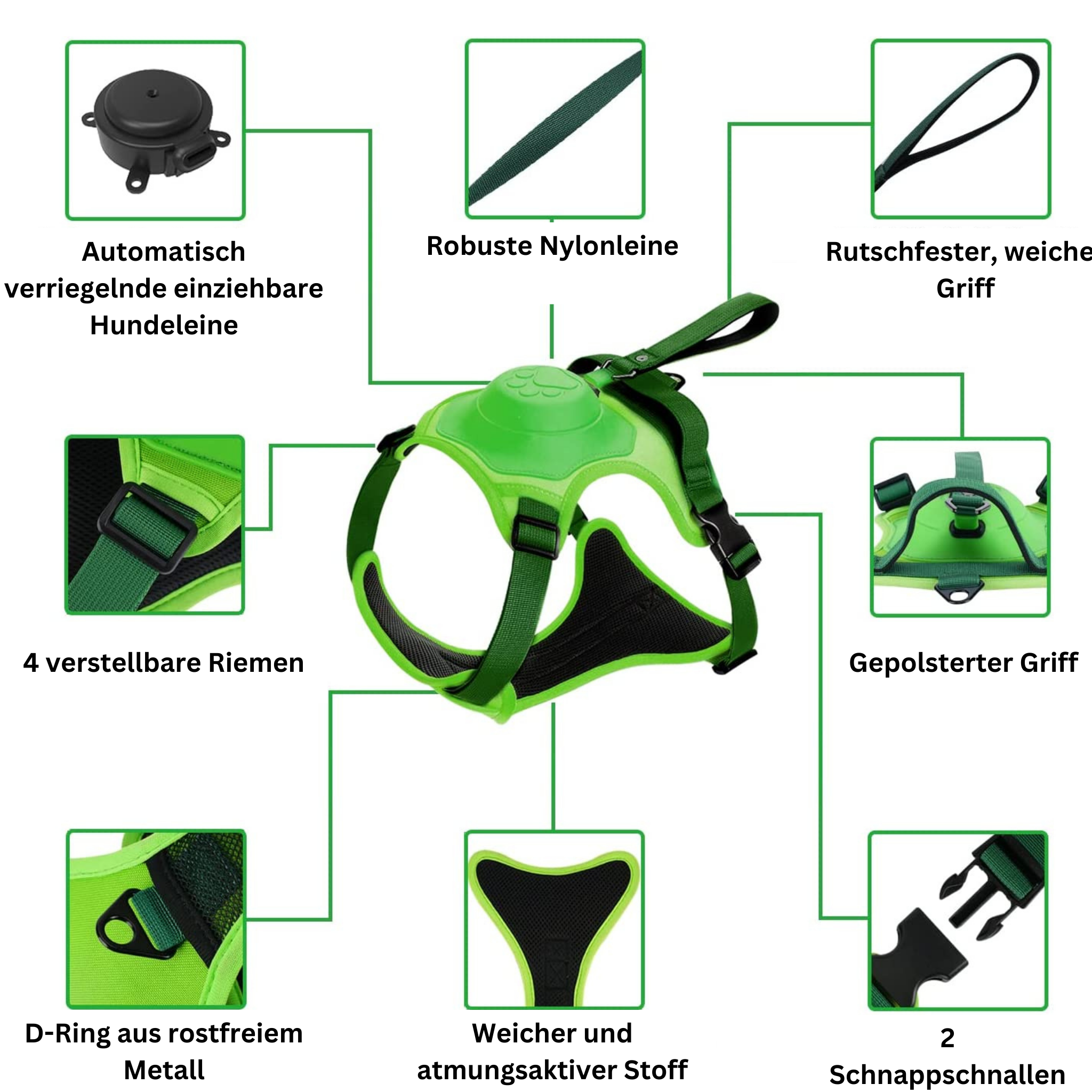 2in1 Hundegeschirr & Leine